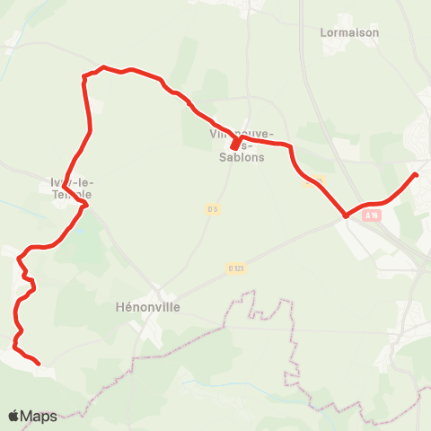 Hauts-de-France Car 60 - Lignes scolaires Collège du Thelle À Méru map