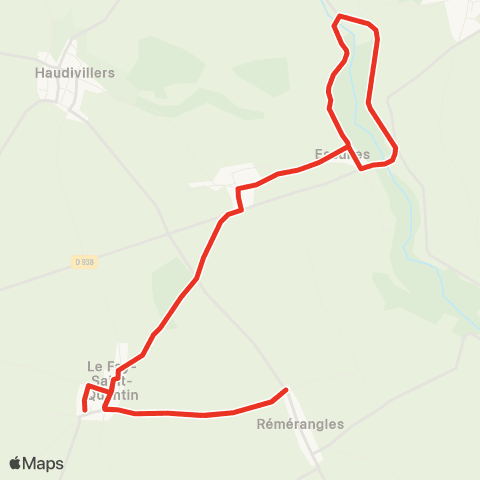 Hauts-de-France Car 60 - Lignes scolaires Essuiles St Rimault-Fay St Quentin-Remerangles map
