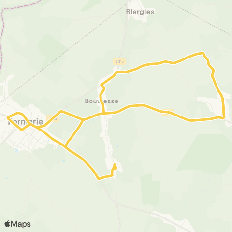 Hauts-de-France Car 60 - Lignes scolaires Formerie map