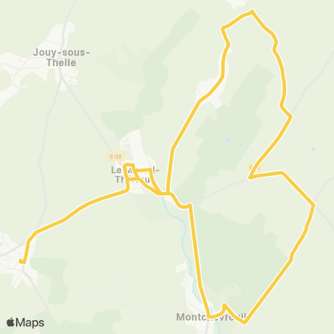 Hauts-de-France Car 60 - Lignes scolaires Fresneaux Montchevreuil-le Mesnil Theribus map