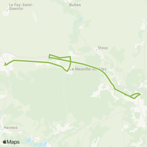 Hauts-de-France Car 60 Bresles - Clermont map