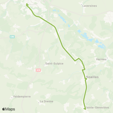 Hauts-de-France Car 60 Sainte Geneviève - Noailles - Beauvais map