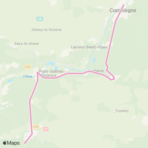 Hauts-de-France Car 60 Compiègne-Senlis map