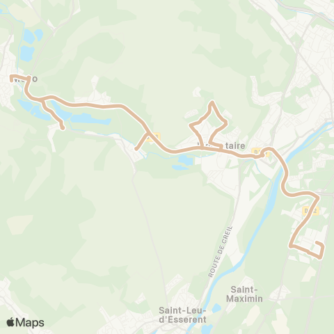 Hauts-de-France Car 60 Cires les Mello - St Maximin Ctre comm. map