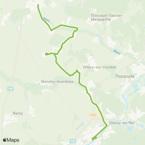 Hauts-de-France Car 60 Ressons sur Matz - Compiègne map