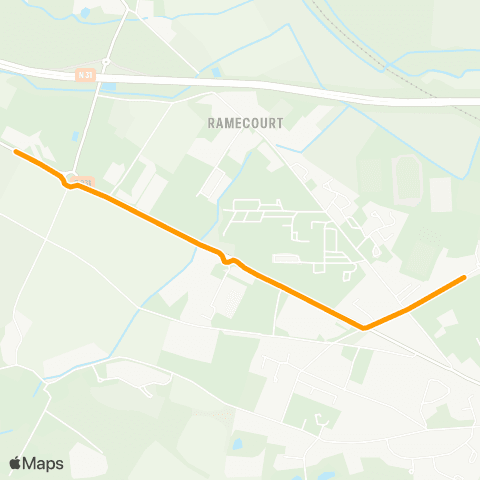 Hauts-de-France Car 60 - Lignes scolaires Établissements de Clermont - Agnetz - Breuil le vert map