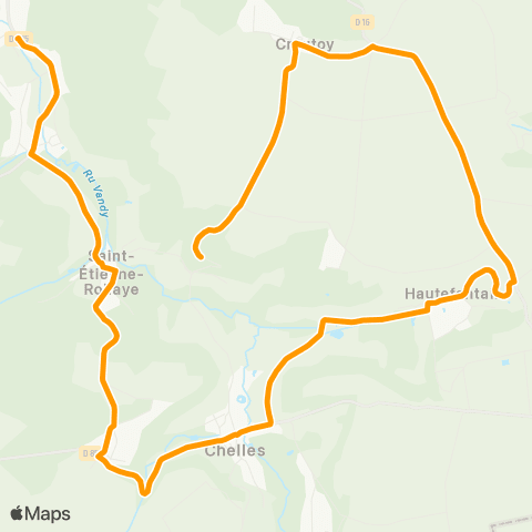 Hauts-de-France Car 60 - Lignes scolaires Cuise la Motte - Croutoy map