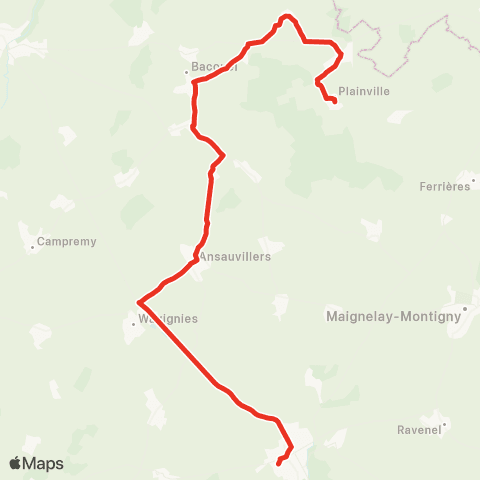 Hauts-de-France Car 60 - Lignes scolaires Collège de Saint Just en Chaussée map