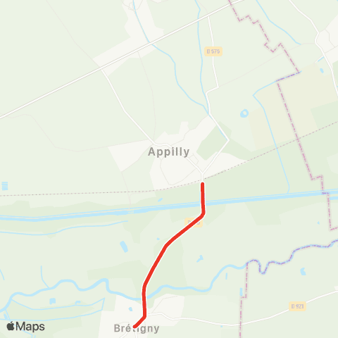 Hauts-de-France Car 60 - Lignes scolaires Appilly-Brétigny-Mondescourt map