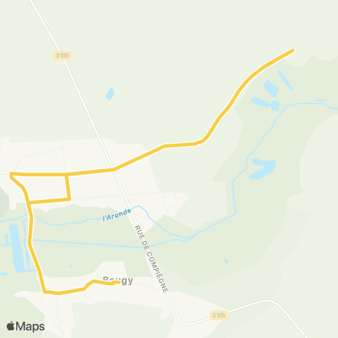 Hauts-de-France Car 60 - Lignes scolaires Baugy-Braisnes s/ Aronde-Monchy Humieres map