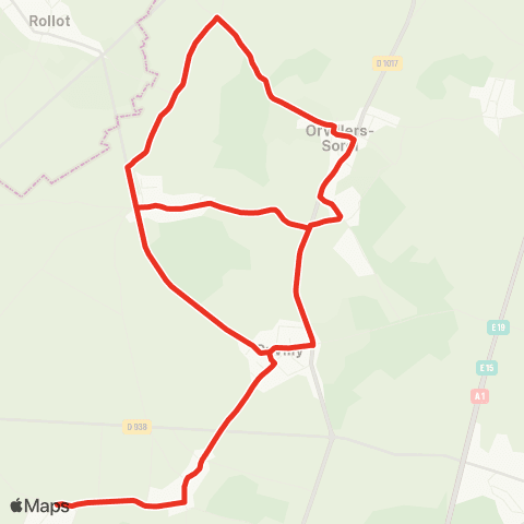 Hauts-de-France Car 60 - Lignes scolaires Biermont-Cuvilly-Hainvillers-Orvillers Sorel-Mortemer-Lataule-Belloy map