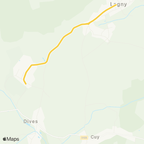 Hauts-de-France Car 60 - Lignes scolaires Cuy-Dives-Lagny map