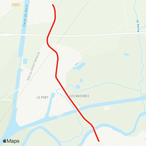 Hauts-de-France Car 60 - Lignes scolaires Pont l'Évêque-Sempigny map