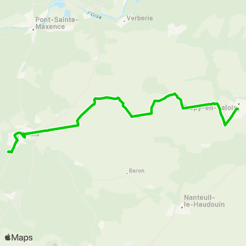 Hauts-de-France Car 60 Crépy-en-Valois - Senlis map