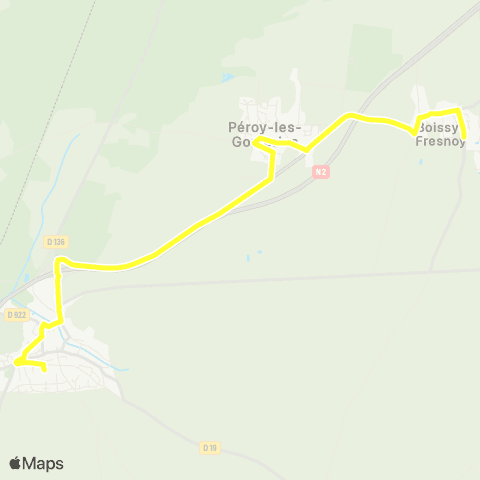 Hauts-de-France Car 60 - Lignes scolaires Collège Guillaume Cale map