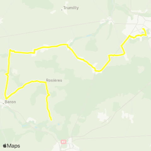 Hauts-de-France Car 60 - Lignes scolaires Établissements de Crépy-en-Valois map