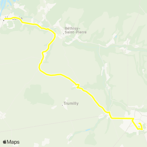 Hauts-de-France Car 60 - Lignes scolaires Établissements de Crépy-en-Valois map