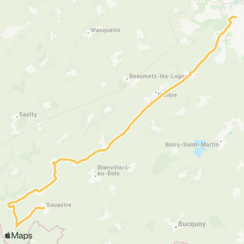 Hauts-de-France Car 62 Souastre / Arras map