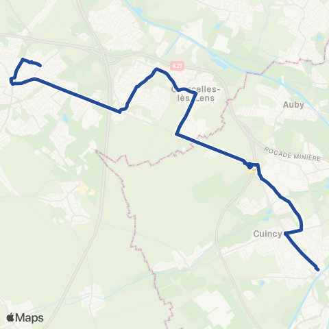 Hauts-de-France Car 62 Hénin-Beaumont / Douai map