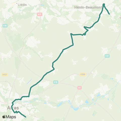 Hauts-de-France Car 62 Hénin-Beaumont / Arras map