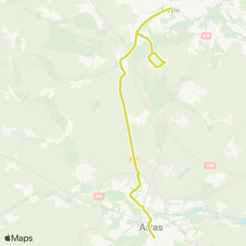 Hauts-de-France Car 62 Lens / Arras map