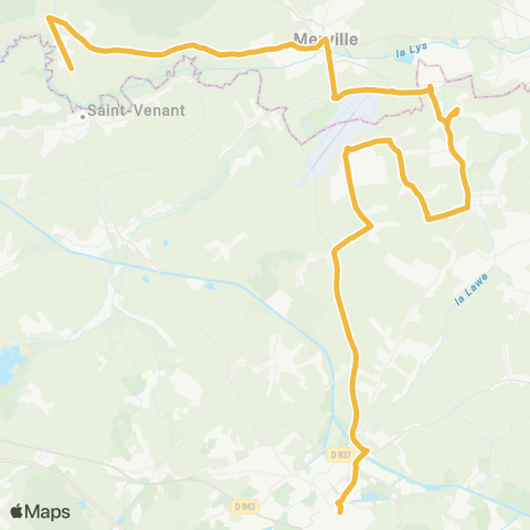 Hauts-de-France Car 62 Merville / Béthune map