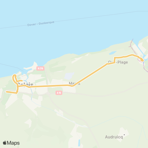 Hauts-de-France Car 62 Gravelines / Calais map