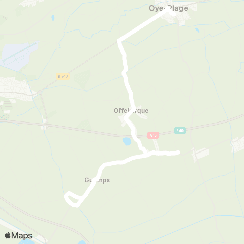 Hauts-de-France Car 62 - Lignes scolaires Clg les Argousiers / Oye-Plage map