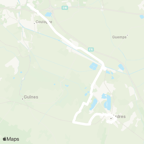 Hauts-de-France Car 62 - Lignes scolaires Clg de l'Europe [Nord] / Ardres map