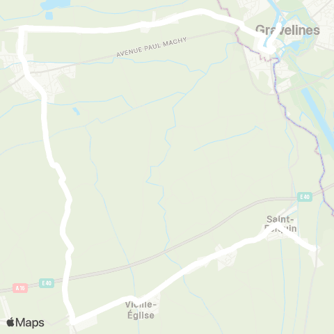 Hauts-de-France Car 62 - Lignes scolaires Clg Saint-Joseph / Gravelines map