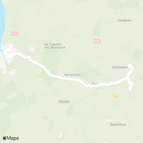 Hauts-de-France Car 62 - Lignes scolaires Étbs [Sud] / Boulogne-sur-Mer map
