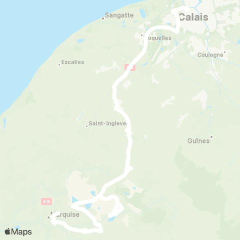 Hauts-de-France Car 62 - Lignes scolaires Étbs [Nord Est] / Marquise map