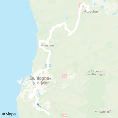 Hauts-de-France Car 62 - Lignes scolaires Étbs [Sud] / Marquise map