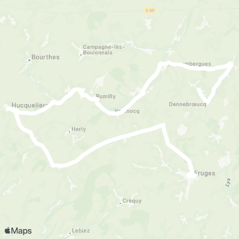Hauts-de-France Car 62 - Lignes scolaires Étbs / Fruges / Radinghem map