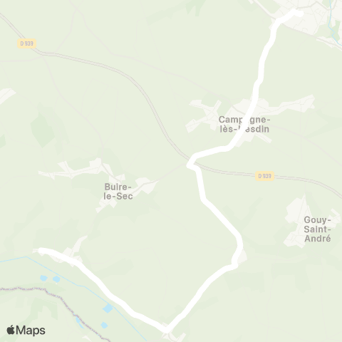 Hauts-de-France Car 62 - Lignes scolaires Clg Belrem [Sud] / Beaurainville map
