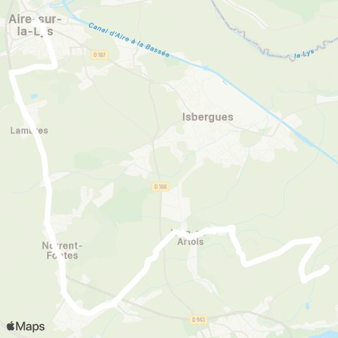 Hauts-de-France Car 62 - Lignes scolaires Étbs privés [Est] / Aire-sur-la-Lys map