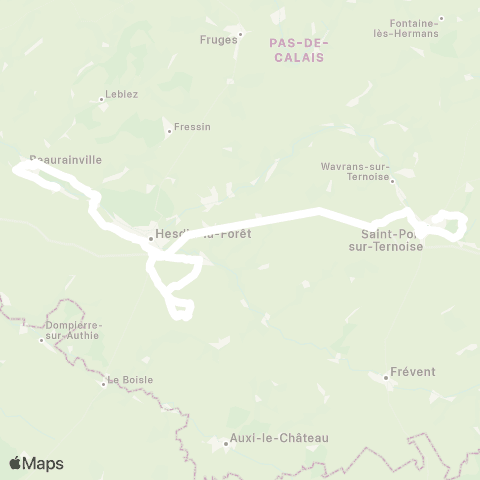 Hauts-de-France Car 62 - Lignes scolaires Étbs [S.-Ouest] / Saint-Pol-sur-Ternoise map