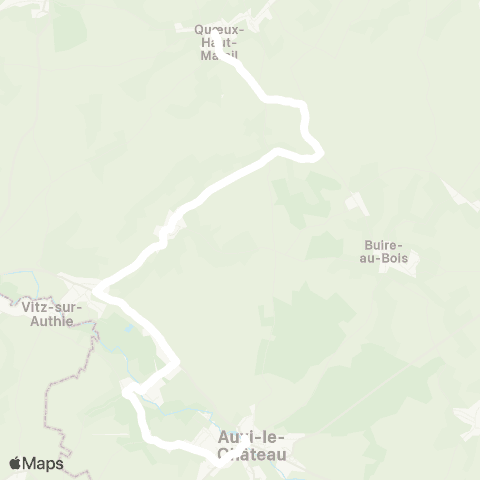 Hauts-de-France Car 62 - Lignes scolaires Clg du Val d'Authie / Auxi-le-Château map