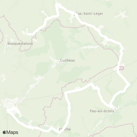 Hauts-de-France Car 62 - Lignes scolaires Étbs / Doullens map