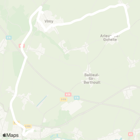 Hauts-de-France Car 62 - Lignes scolaires Clg Verlaine / Saint-Nicolas map