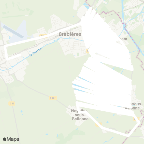 Hauts-de-France Car 62 - Lignes scolaires Clg P. Néruda / Vitry-en-Artois map