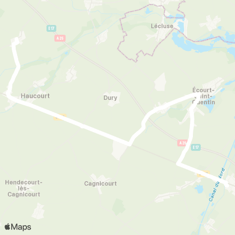 Hauts-de-France Car 62 - Lignes scolaires Clg Marches l'Artois [Nord] / Marquion map