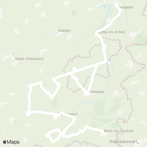 Hauts-de-France Car 62 - Lignes scolaires Clg Marches l'Artois [Sud] / Marquion map