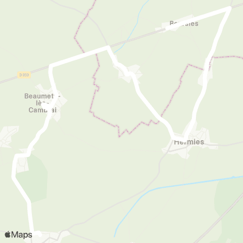 Hauts-de-France Car 62 - Lignes scolaires Clg J. Y. Cousteau / Bertincourt map