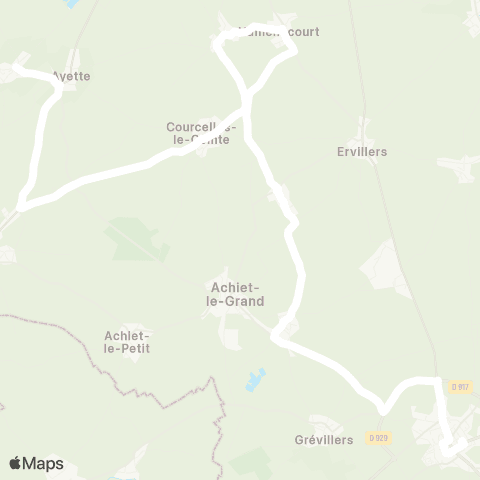 Hauts-de-France Car 62 - Lignes scolaires Clg C. Legrand / Bapaume map