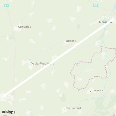 Hauts-de-France Car 62 - Lignes scolaires Clg Marches l'Artois / Marquion map
