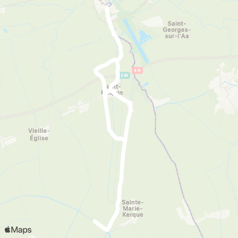 Hauts-de-France Car 62 - Lignes scolaires Écoles / Saint-Folquin map