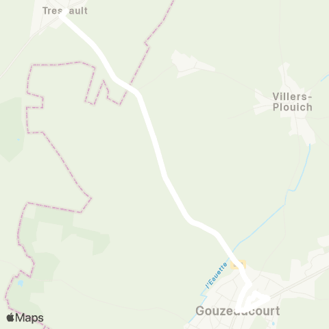 Hauts-de-France Car 62 - Lignes scolaires Trescault / Gouzeaucourt map