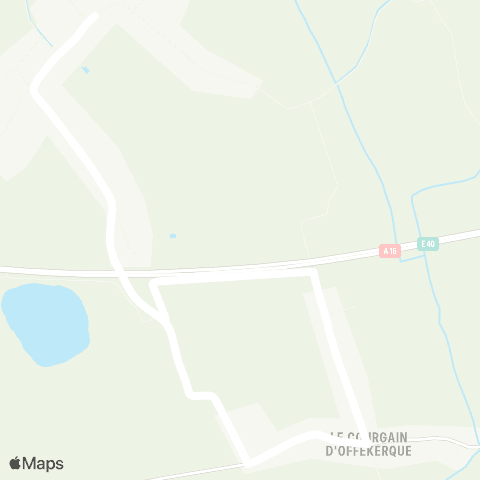 Hauts-de-France Car 62 - Lignes scolaires École Georges Brassens / Offekerque map