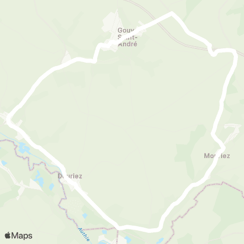 Hauts-de-France Car 62 - Lignes scolaires RPC / Gouy-Saint-André map